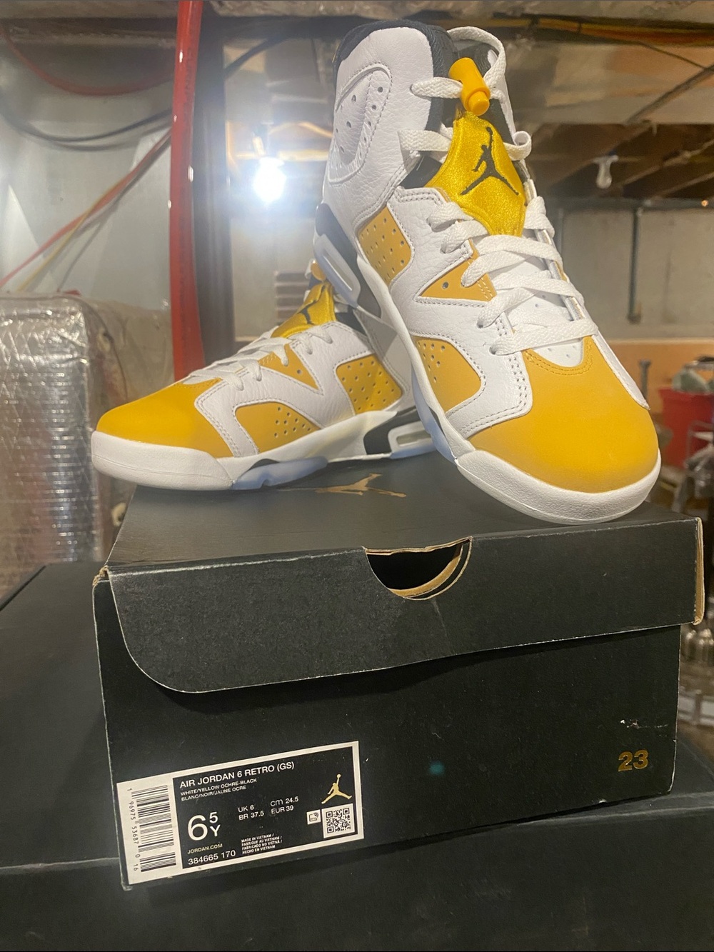 Jordan Kids' Air Jordan 6 Retro - White/Yellow